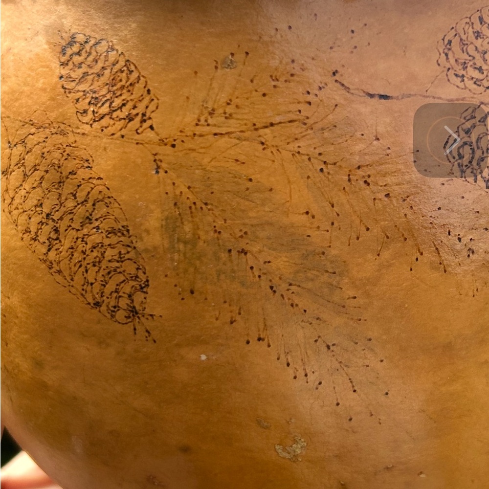 Handcrafted Brown Gourd Vase - Picture 4 of 6